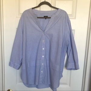 Talbots Blue & White Top- 3x